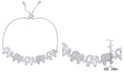 Macy's Diamond Accent Elephant Adjustable Bolo Bracelet in Silver Plate